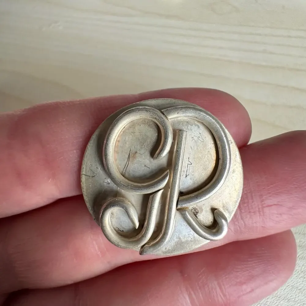 Set of 4 Vintage Sterling Silver Livery Buttons